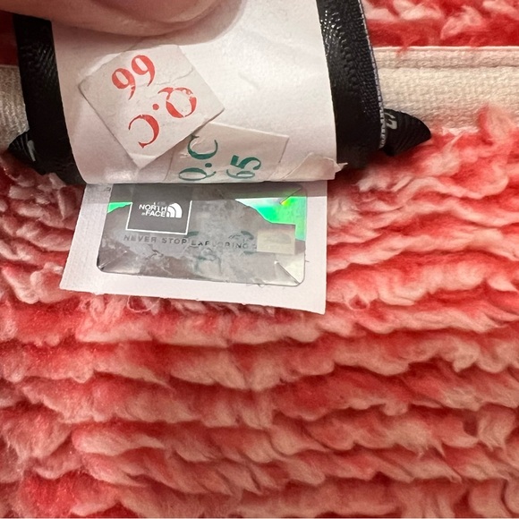 The North Face Osito Striped Fleece Fuzzy Zip Up Jacket Size XL - Picture 9 of 13